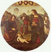 Pietro Perugino Christi Geburt, Tondo Sweden oil painting artist